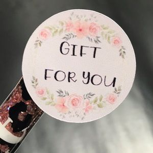 70 gift for you stickers 1.25” round glossy